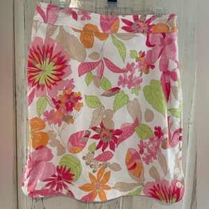 Windridge Cheryl Nash floral scalloped hem skirt. Size 6